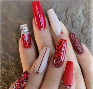 nail art effet sucre