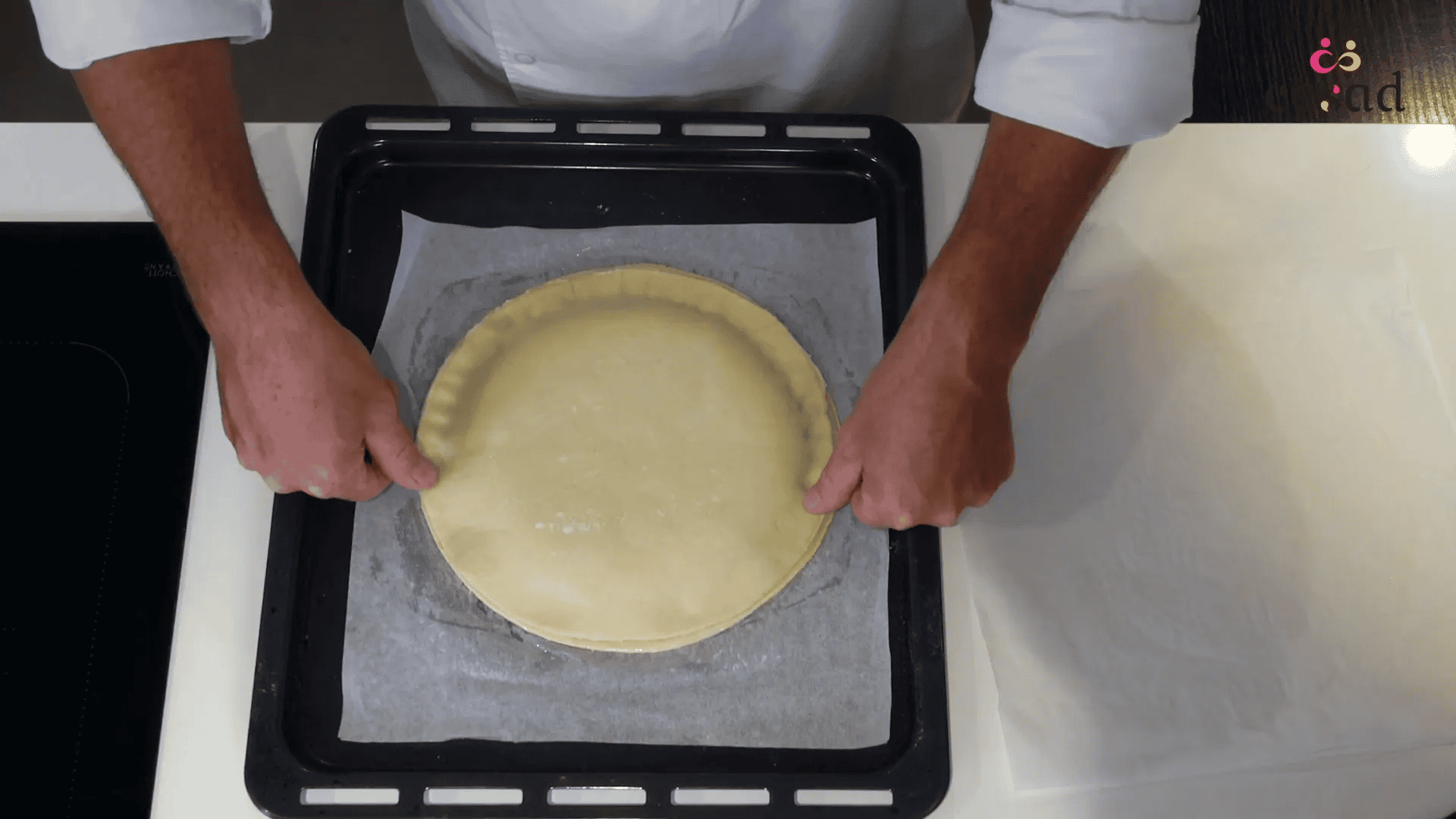 Fermeture de la galette en pressant les bords
