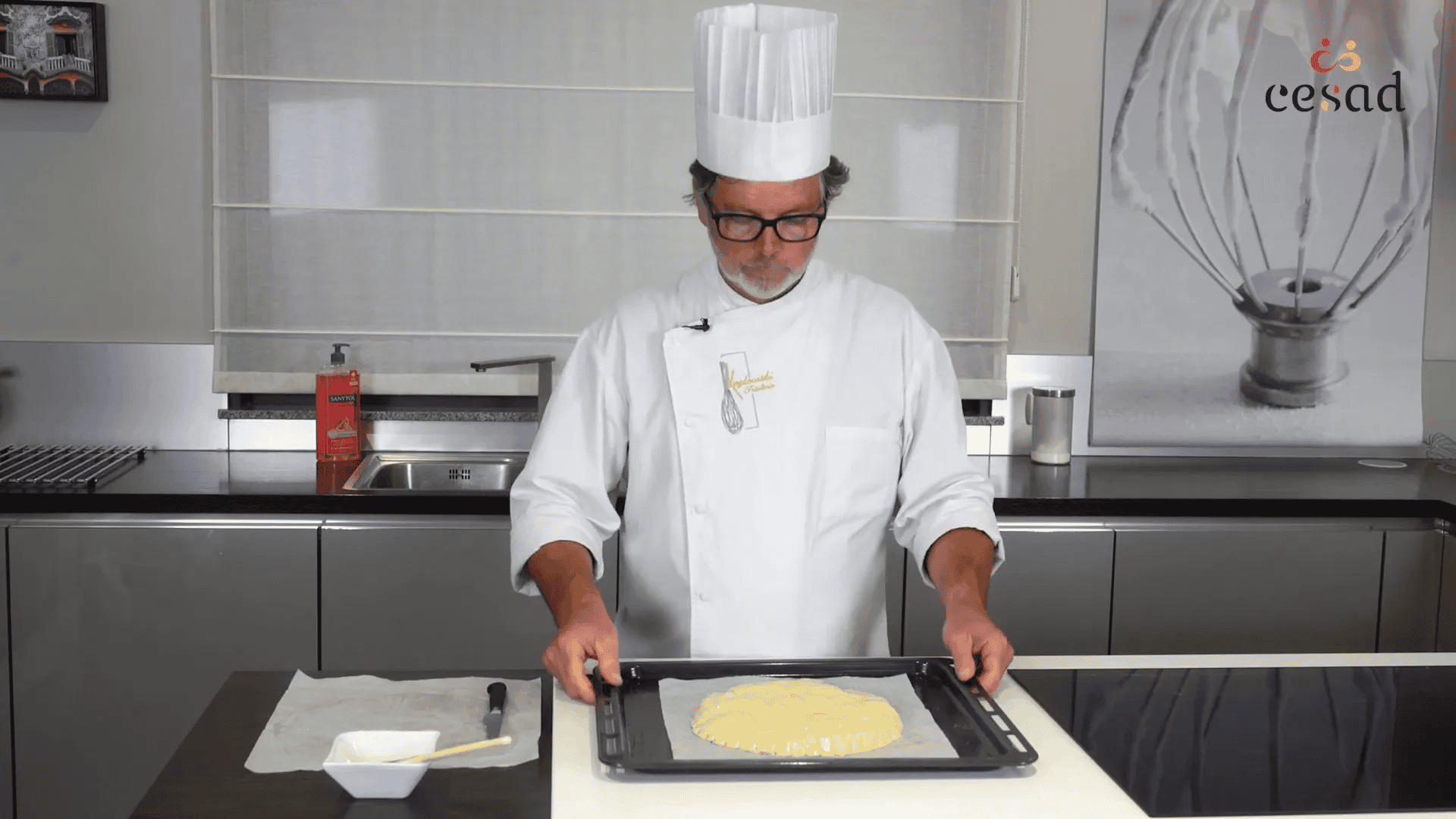 Galette en train de cuire dans le four