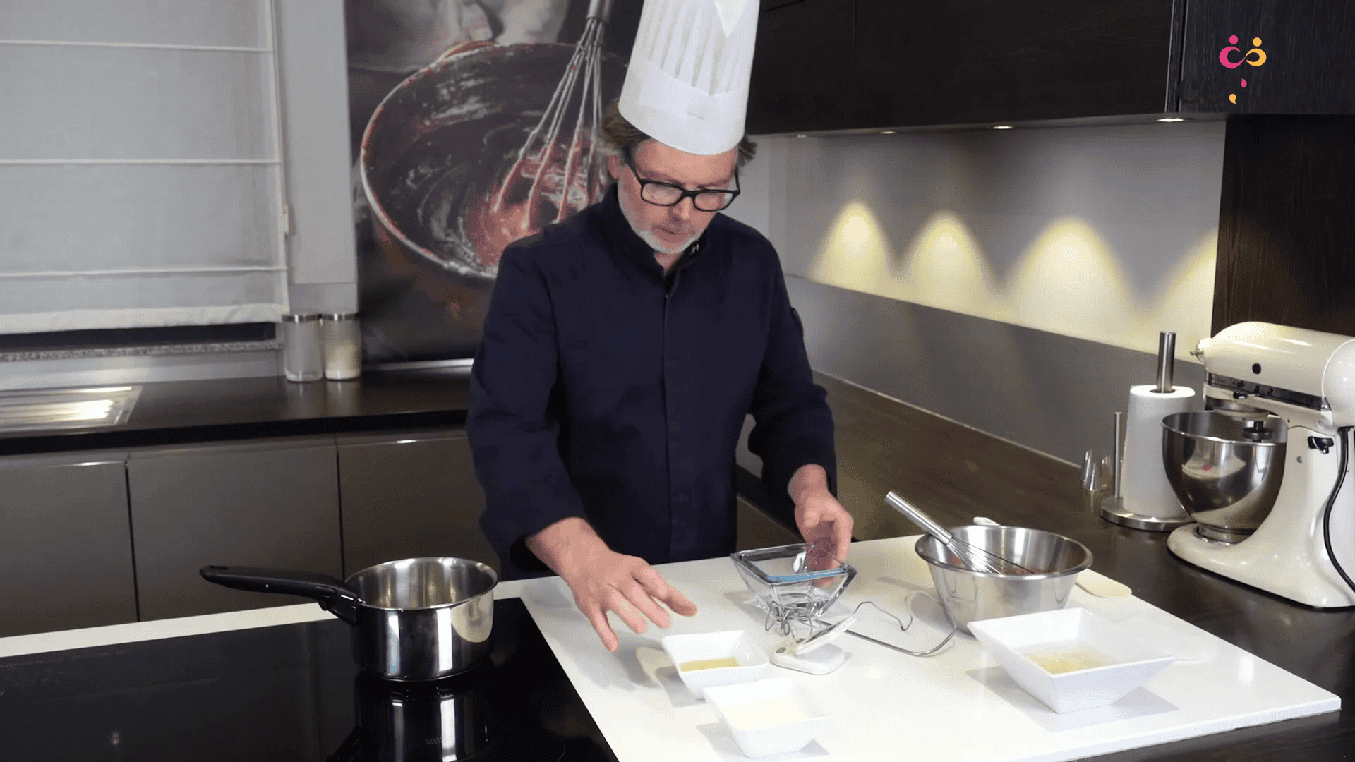 Mélange des ingrédients liquides