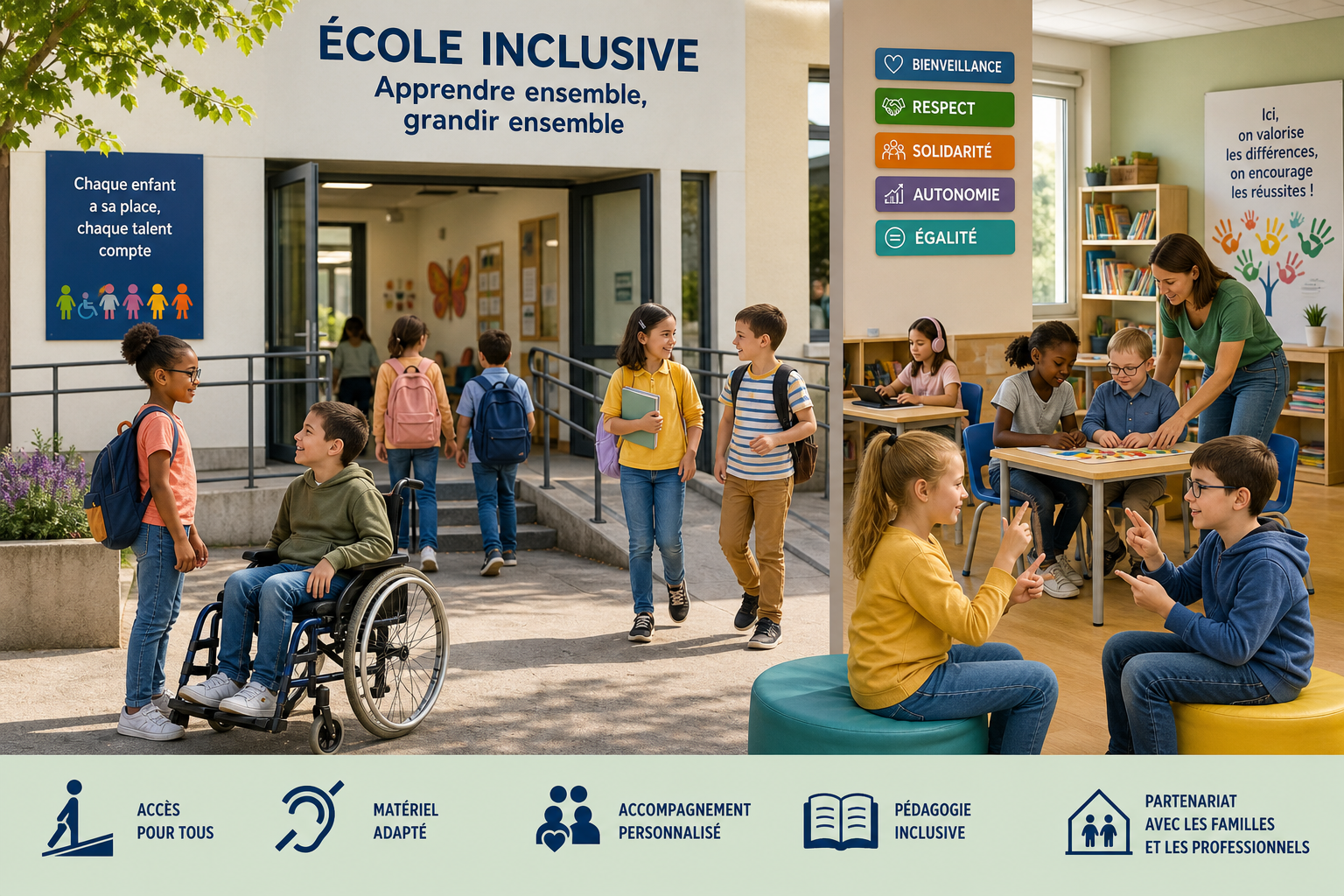 ecole inclusive pour les enfants en situation de handicap