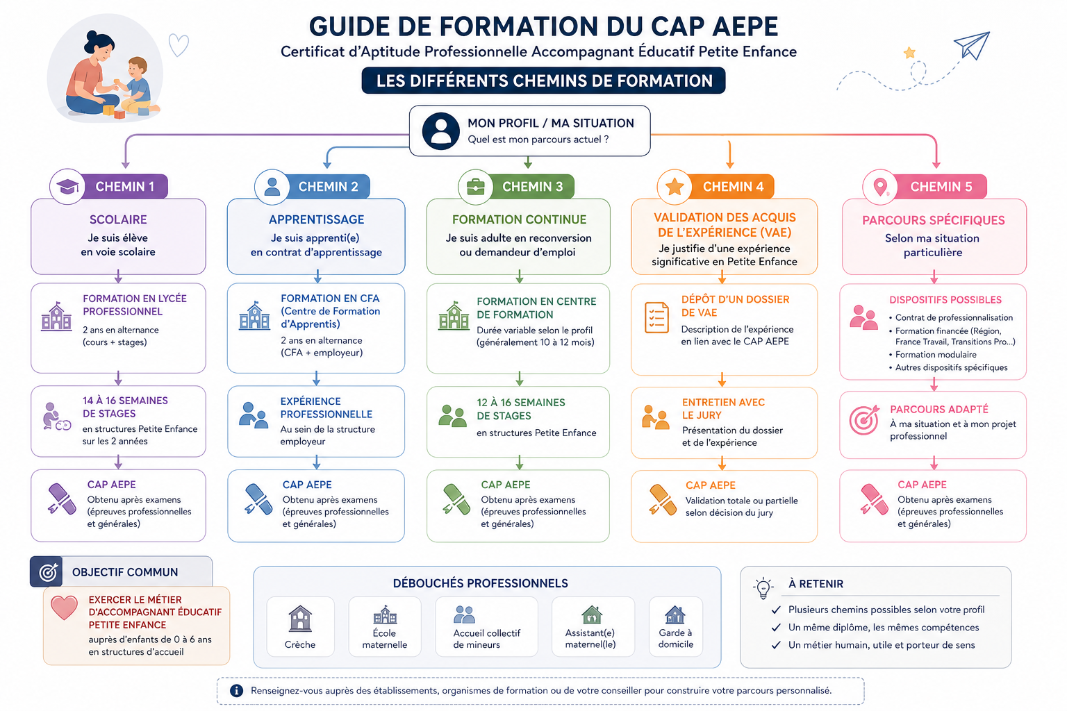 worflow sous forme d'image qui represente les differents chemins du guide de