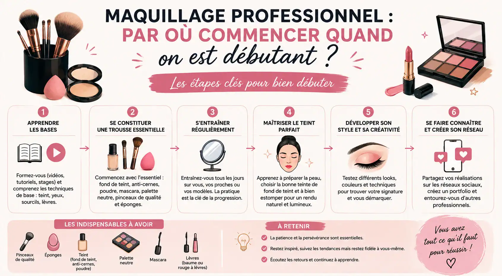 Maquillage professionnel par où commencer quand