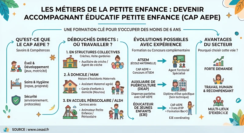 Metiers petite enfance aepe ou travailler