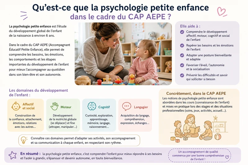 Quest ce que la psychologie petite enfance dans le cadre du cap aepe