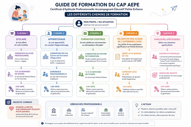Worflow sous forme dimage qui represente les differents chemins du guide