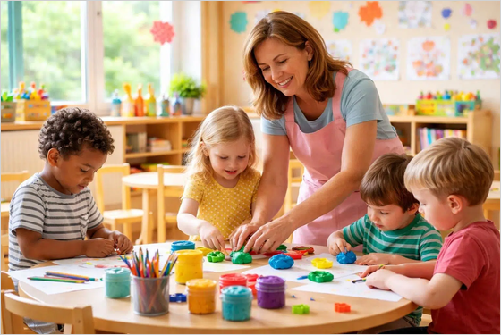 Atsem ecole maternelle activite peinture