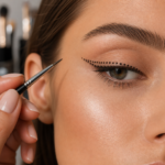 Create a high end editorial beauty image focused on a model’s eye featuring