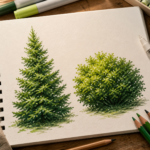 Create a high quality editorial style overhead illustration of an artist’s