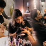Create a polished editorial style image portraying three inspiring career paths