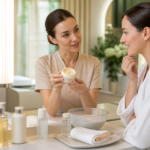 Créer une image éditoriale haut de gamme dans un institut de beauté moderne et
