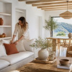 Créer une image éditoriale lumineuse et élégante illustrant le métier de home