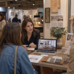 Créer une image éditoriale réaliste et chaleureuse représentant une architecte