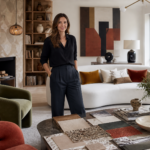 Créez une image éditoriale haut de gamme représentant une célèbre designer