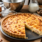 Générez une photographie culinaire éditoriale réaliste d’une quiche lorraine