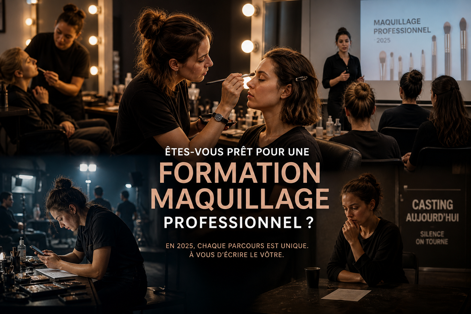 Vous pensez à cette image presque cinématographique de la maquilleuse dans la